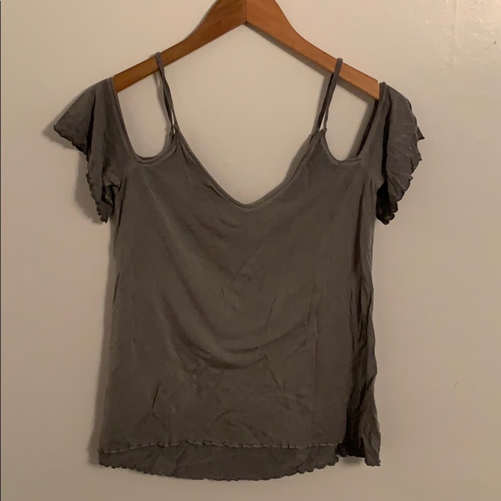 American eagle cold shoulder soft and sexy top